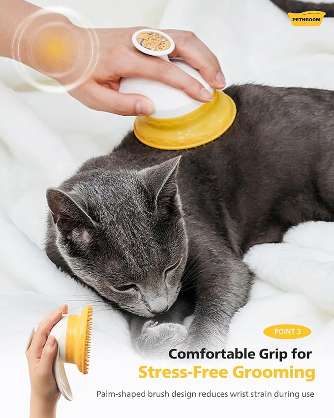 [PETHROOM] Cat Brush for Shedding Cats,Dogs, Kitten | Gentle Deshedding &amp; Grooming Tool for Short or Long Hair | Safe Massage Brush for Sensitive Skin | Sturdy, Durable, and Portable