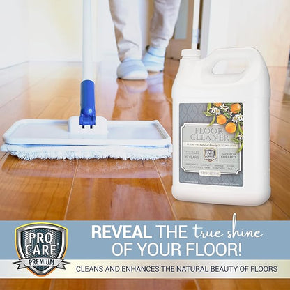 ProCare Floor Cleaner (Made in USA) | Tile, Stone, Laminate, Vinyl &amp; Natural Wood Floor Cleaner for Mopping, Household Supplies, Cleaning Solution with Citrus Aroma - 1 Gal (128 Fl Oz)
