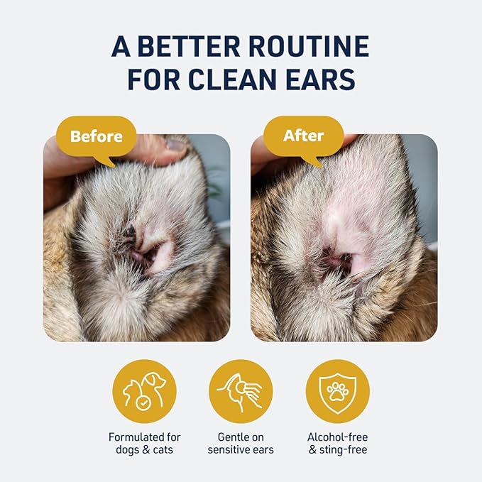 Veterinary Formula Clinical Care Ear Therapy Wipes, 100ct – Cat and Dog Ear Cleaner – Help Relieve Itchy Ears Quickly &amp; Effectively Remove Dirt, Debris, and Foul Odor