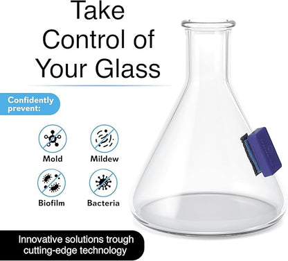 SNOWTREE Magnetic Glass Cleaner BoroBuddy | Glass Pieces, Bottles, Vases | Compact Design for Tighter Spaces &amp; Smaller Glass Pieces | Double Sided | Purple