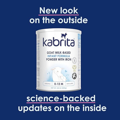 Kabrita Goat Milk Infant Formula - Easy to Digest Baby Formula 0-12 Months - Contains Prebiotics, Iron, DHA, Non-GMO - Gentle on Sensitive Tummies - Formula Supporting Gut Health &amp; Sleep - 14oz (Pack of 12)