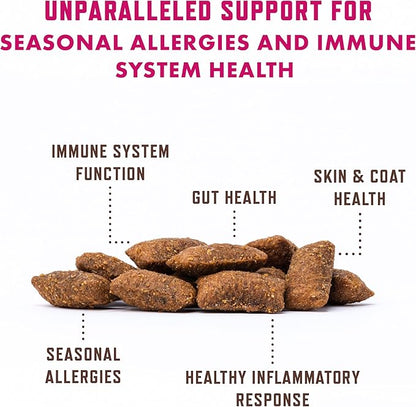 Rocco &amp; Roxie Allergy Relief for Cats, Cat Supplements &amp; Vitamins, Probiotics to Support Gut Health, Fish Oil for Skin, Sneezing and Itching from Seasonal Allergies, Tart Cherry Immune System Support