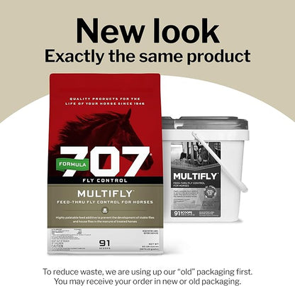 Formula 707 MultiFly Feed-Thru Fly Control Pellets for Horses - Palatable &amp; Safe Fly Population Reduction (5 lb Bag - 91 Servings)