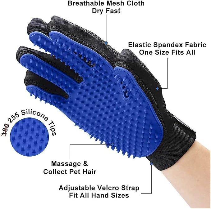 Washable Pee Pads for Dogs + Pet Grooming Gloves - Waterproof &amp; Non-Slip Fast Absorbing Puppy Potty Training Pads,Reusable Whelping Pads, Pee Pad for Guinea Pig Cage,Dog Playpen Mat