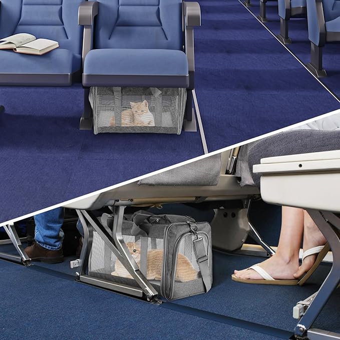 Airline-Approved Pet Carrier Cat Carrier Dog Carrier - Stylish Lightweight, Handheld &amp; Crossbody, Honeycomb Support, Anti-Escape Design for Travel, Walks &amp; Daily Outings