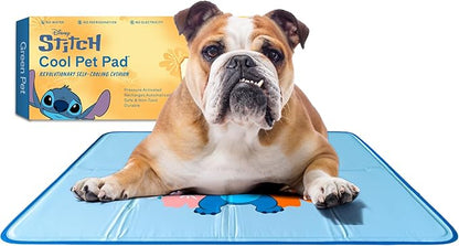 The Green Pet Shop Cool Pet Pad - Medium, Disney’s Stitch - Self-Cooling, Pressure Activated Mat for Dogs &amp; Cats from 21-45 lbs - Non-Toxic Gel, No Water Needed
