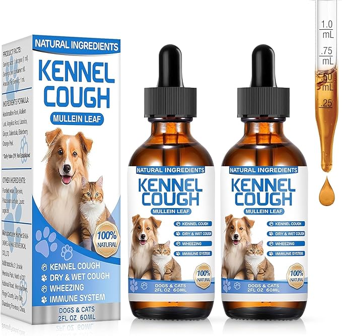 Kennel Cough Herbal Drops for Dogs &amp; Cats,Dog Cough Treatment,Dog Cough Suppressant,Kennel Cough for Dogs,Coughing Treatment Liquid,Cough Treatment for Cats,Natural Cough Supplement for Cat