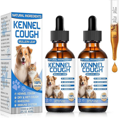 Kennel Cough Herbal Drops for Dogs &amp; Cats,Dog Cough Treatment,Dog Cough Suppressant,Kennel Cough for Dogs,Coughing Treatment Liquid,Cough Treatment for Cats,Natural Cough Supplement for Cat