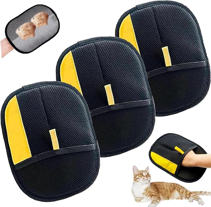 Static Pet Hair Removal Glove for Cats &amp; Dogs, Efficient Grooming Gloves for Pet Hair, Cat Grooming Gloves for Hair Removal