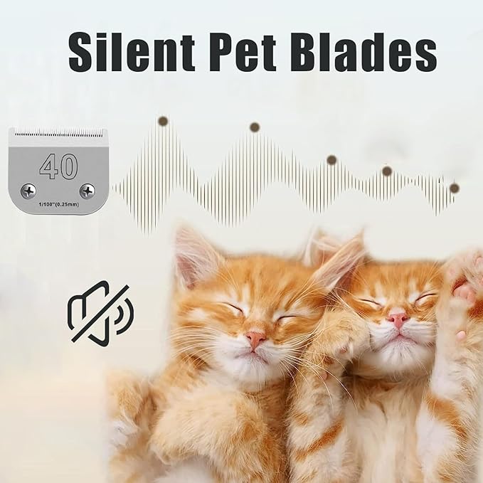 40 Blades for Dog Grooming Blades Compatible with Andis,Oster A5,Wahl km10 Dog Clippers,Size-