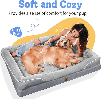 Orthopedic Removable Large Dog Bed -XL Large Dog Bed with Washable Cover and Removable Bolsters Non-Slip Bottom &amp; Waterproof Pet Bed Sofa