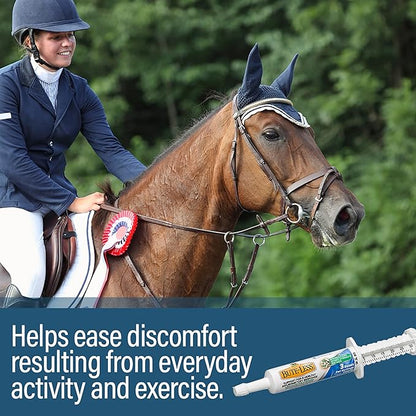 Absorbine Bute-Less Long-Term Horse Comfort &amp; Recovery Supplement Paste, Gentle on Stomach, Devil’s Claw, Vitamin B-12, Yucca, 1oz Syringe / 3 Doses