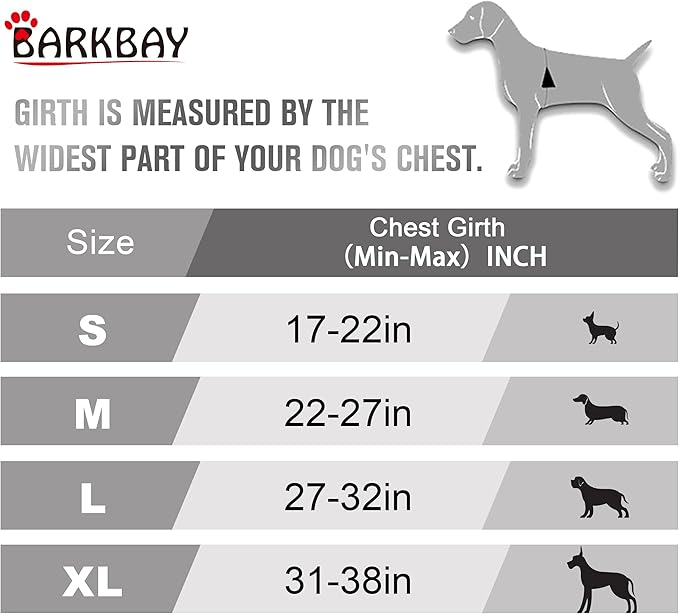 BARKBAY No Pull Dog Harness Front Clip Heavy Duty Reflective Easy Control Handle for Large Dog Walking(Dark Grey,M)