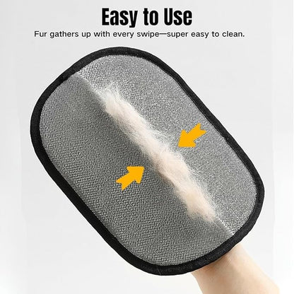 2PCS Pet Hair Removal Glove, 2025 Pet Hair Remover Electrostatic Gloves Washable Reusable Grooming Tool for Cats &amp; Dogs Furniture Bed Sheets Couch Clothes Carpet Car Seat