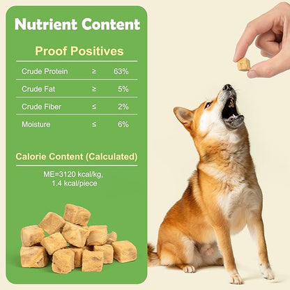 MON2SUN Freeze Dried Salmon Cat and Dog Treats, Single Ingredient Natural and Healthy Dog Snacks, High Protein Training Treats &amp; Food Topper, 10.6oz