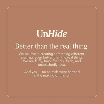 UnHide Floof Pet Pillow - Extra Soft Dog Bed Pillow- Removable Faux Fur Cover - Machine Washable - Helps Ease Pet Anxiety &amp; Provides The Perfect Sleep, 28 x 36 x 5, 10lbs - Beige