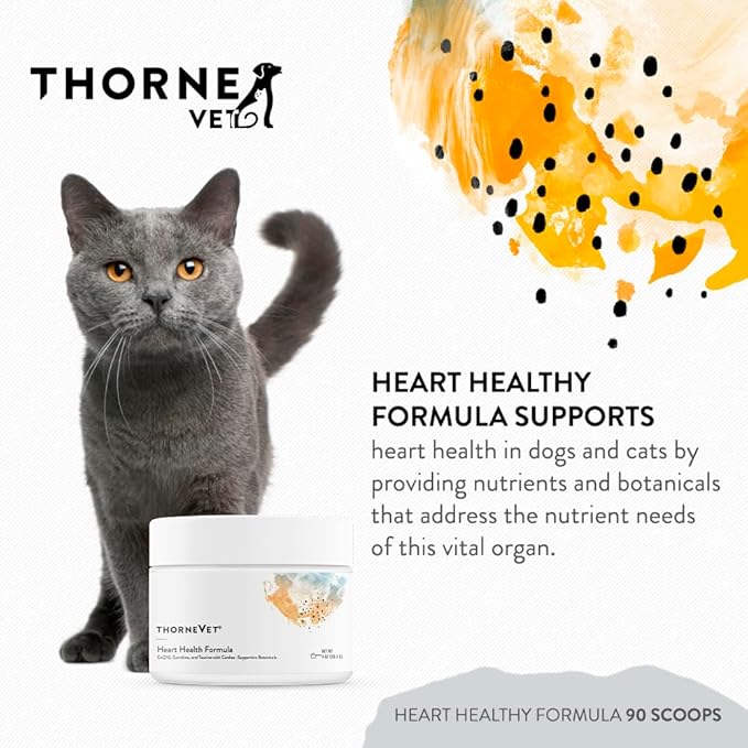 ThorneVET Heart Health Formula – Cardiovascular Support for Dogs &amp; Cats, 90 Scoops