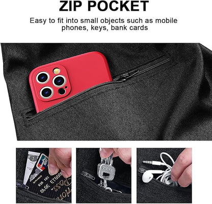 Tomkas Small Dog Sling Carrier - Zipper pocket &amp; Adjustable strap &amp; Zip Pocket - for 8 - 15 lbs pets(Black)Pupppy