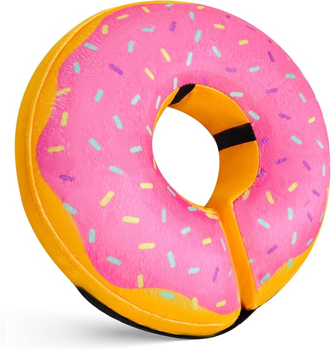 Katoggy Inflatable Dog Cone Collar for Dogs &amp; Cats - Soft, Adjustable Blow-up Donut E-Collar for Small, Medium &amp; Large Pets