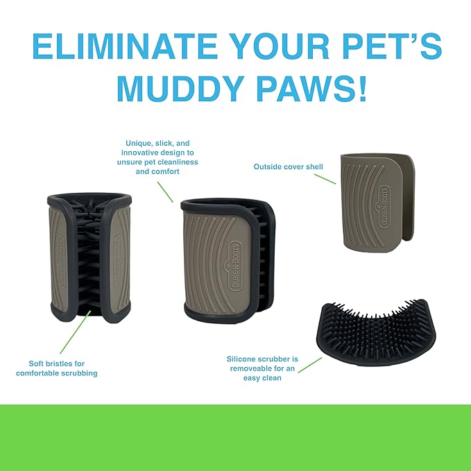 Paw Scrubber for Dogs - Muddy Paw Cleaner - Dog Foot Washer, One Size Fits All, Gentle Silicone- Dog Foot Cleaner Paw Washer Suitable for All Breeds &amp; Sizes