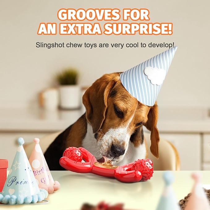 Indestructible Dog Toys for Aggressive Chewers - Heavy-Duty Chew Bones with Real Vanilla Flavor, Interactive &amp; Durable Toys for Medium/Large Dogs to Relieve Boredom