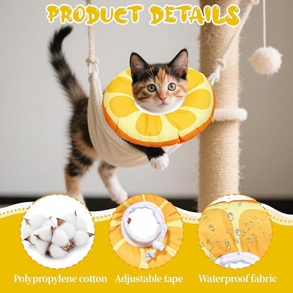 Kitten Cones After Surgerys Small Waterproof Cones Collar Small Cats Donut Soft to Stop Licking Neck Elizabethan e Collar for Recovery