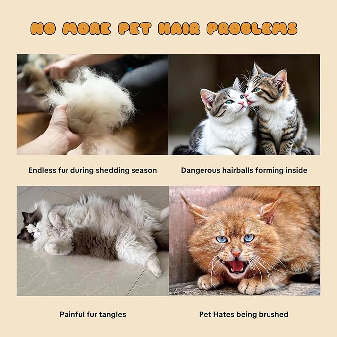 Pet Hair Removal Gloves for Cats &amp; Dogs – Reusable Grooming Glove with Static Charge to Remove Fur from Furniture, Carpet, Car Seats &amp; Clothes – Upgraded Pet Hair Remover Mitt(2PCS)
