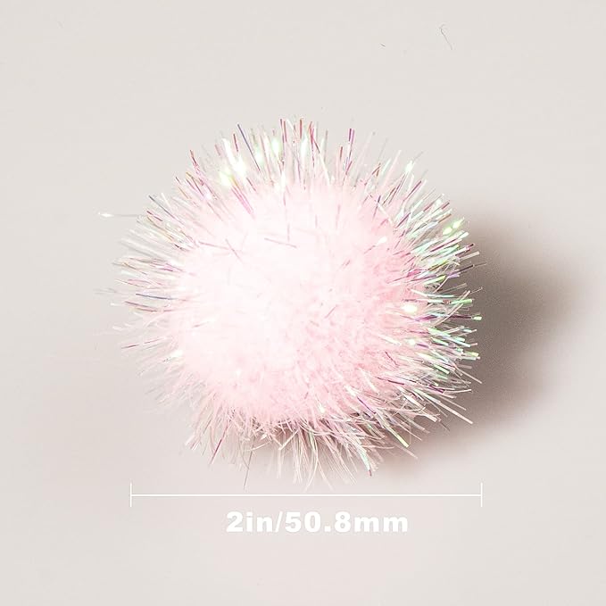 VAPKER 30 Pcs Cat Ball Toys Sparkle Balls Extra Large 2 Inch Cat&