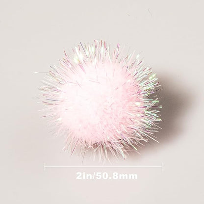 VAPKER 30 Pcs Cat Ball Toys Sparkle Balls Extra Large 2 Inch Cat&
