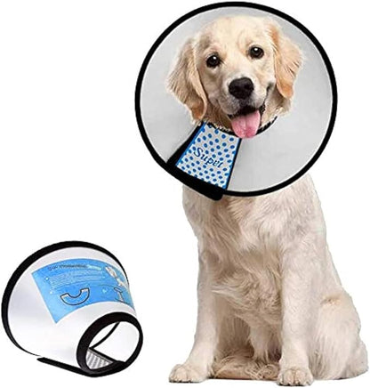Supet Dog Cone Collar Adjustable After Surgery, Comfortable Pet Recovery Collar &amp; Cone for Large Medium Small Dogs, Elizabethan Dog Neck Collar Plastic Practical