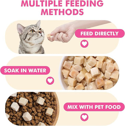 Freeze Dried Cats &amp; Dogs Raw Treats, All Natural Single Ingredient Chicken Breast, High Protein Healthy Pet Training Treats or Food Topper, 11.3 oz