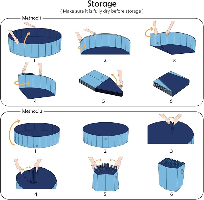 Jasonwell Foldable Dog Pool Collapsible Hard Plastic Swimming Pool Portable Kiddie &amp; Pet Pool Doggie Wading Bath Tub for Puppy Small Medium Large Dogs Cats and Kids 63"