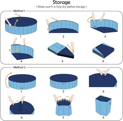 Jasonwell Foldable Dog Pool Collapsible Hard Plastic Dog Swimming Pool Portable Kiddie Pool Pet Pool Doggie Wading Pool Bath Tub for Puppy Small Medium Large Dogs Cats and Kids 79"
