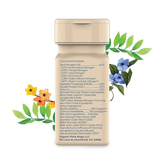 Organic Plant Magic - Truly Organic™ Easy to Use Soluble Plant Food Shaker: All-Purpose Fertilizer Concentrate for All Flower Vegetable Herb Fruit Tree Indoor Garden &amp; House Plants [Four 3 oz Shaker]