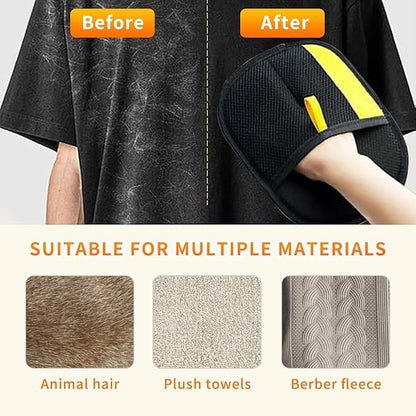 Static Pet Hair Remover Gloves, Reusable Electrostatic Pet Cat Dog Hair Removal Grooming Gloves Brush Tool for Couch, Furniture, Carpet, Car Seat