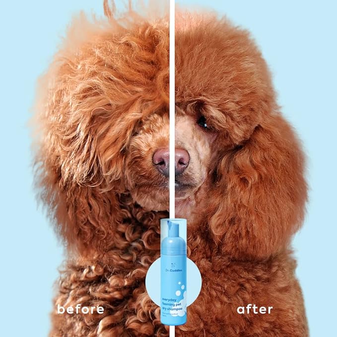 Foaming Dog Dry Shampoo, Waterless Dog Shampoo No Rinse - Waterless Cat Shampoo, Natural Botanicals &amp; Deodorant for Fresh Smelling Fur on Dogs &amp; Cats, Vet Formulated, Cleans &amp; Conditions, Summer Pawty