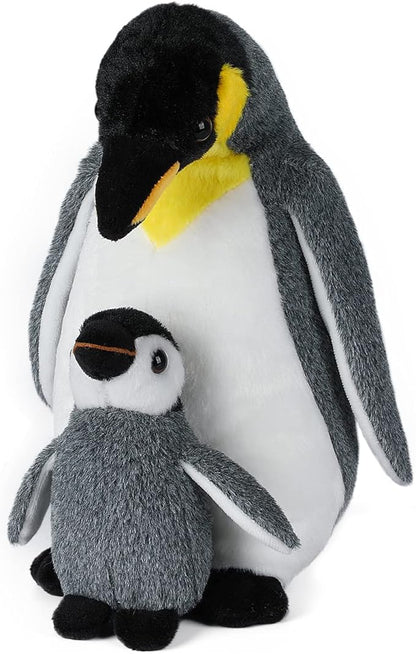 Penguin Family Plush Toy, Stuffed Animal Plushie Doll, Soft Fluffy Like Real Polar Animals Hugging Toy - Present for Every Age &amp; Occasion
