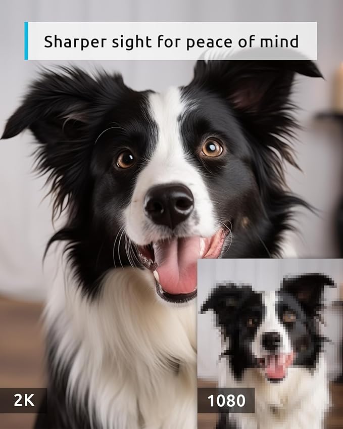 blurams Pet Camera 2K, 360° Dog Camera with Phone App, PTZ Indoor Cameras for Home Security Indoor, 2-Way Audio, Motion Tracking, Color/IR Night Vision, Siren, Cloud&amp;SD(2.4GHz Only)