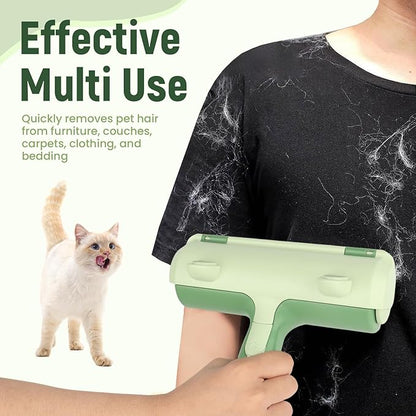 Roller Pet Hair Remover - Cat and Dog Hair Remover for Furniture, Couch, Carpet, Clothing and Bedding - Portable, Multi-Surface Fur Removal Tool