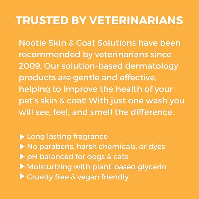 Nootie - Pet Shampoo for Sensitive Skin - Revitalizes Dry Skin &amp; Coat - Natural Ingredients - Gentle Dog Shampoo - Cleans &amp; Conditions,16 oz