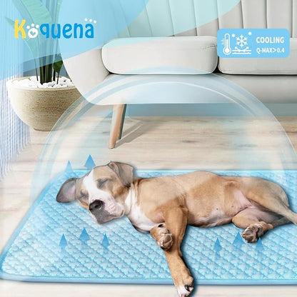 Pet Cooling Mat for Dogs &amp; Cats - Washable Dog Cooling Mat Portable Pet Cool Pads Blanket for Indoor &amp; Outdoor Car Seats