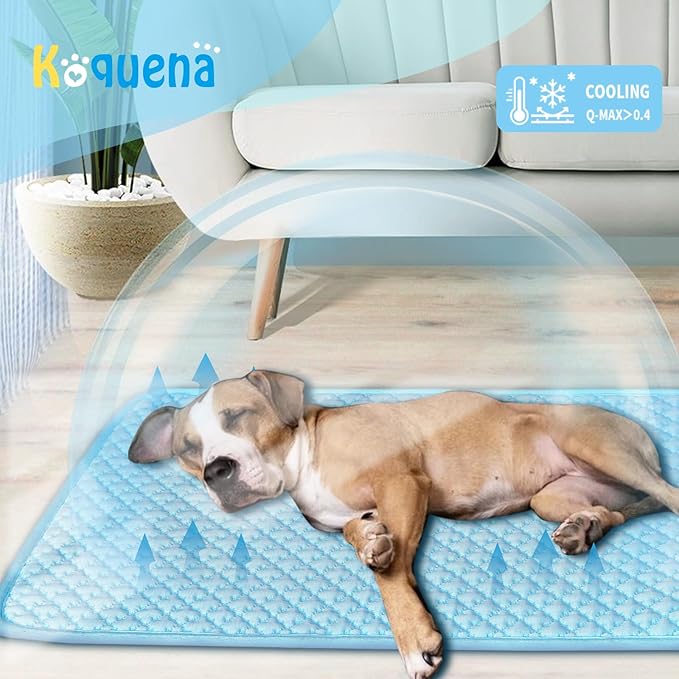 Pet Cooling Mat for Dogs &amp; Cats - Washable Dog Cooling Mat Portable Pet Cool Pads Blanket for Indoor &amp; Outdoor Car Seats