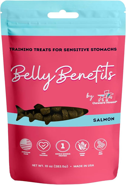 Training Treats for Dogs - Soft Salmon - Low Calorie Dog Training Treats for Sensitive Stomachs with Single Source Premium Protein, Corn Free, &amp; Soy Free Formula - 10 oz