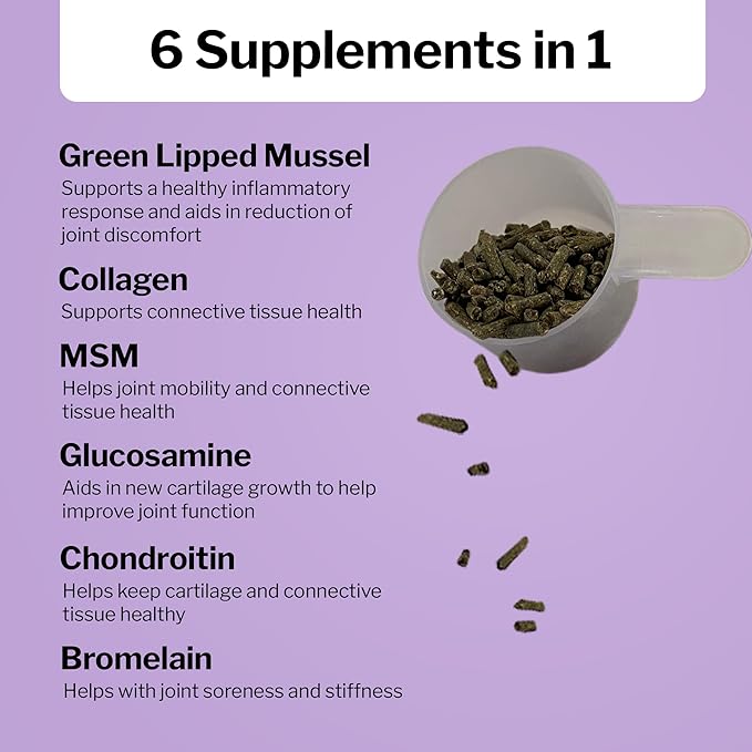 Formula 707 Joint 6in1 Equine Supplement 5 lb Bag - Support for Joint Integrity and Inflammatory Response in Horses - Green-Lipped Mussel, MSM, Glucosamine, Chondroitin &amp; Collagen