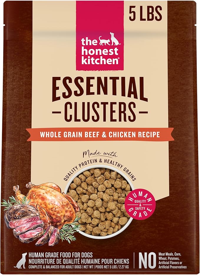 The Honest Kitchen Essential Clusters Dog Whole Grain Beef &amp; Chicken 5 lb Bag