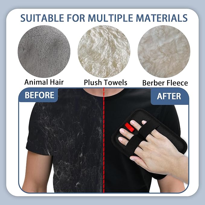 Pet Hair Remover,1 PCS Pet Hair Removal Glove,Electrostatic Gloves for Cats&amp;Dogs,New Upgrade Efficient Grooming Gloves for Pet Hair,Reusable Animal Fur Removal Tool for Couch,Furniture,Carpet,Curtain