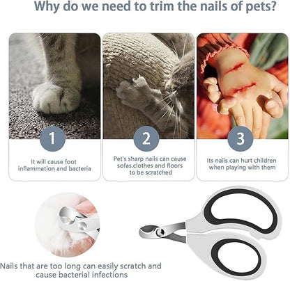Cats &amp; Dogs Pets Nail Clippers &amp; Trimmers Rabbit Nail Clippers cat Nail Clippers for Indoor Cats cat Claw Clippers with Safety Guard Professional Grooming Tool for Cat Kitten
