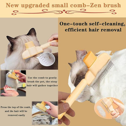 Groompro Deshedding Brush, Dog Brush for Shedding, Zen Brush for Cats,Cat Brushes Dog Brus Pet Hair Removal Tool, Painlessly Remove for Short &amp; Long Hair(L(5.3 inch))