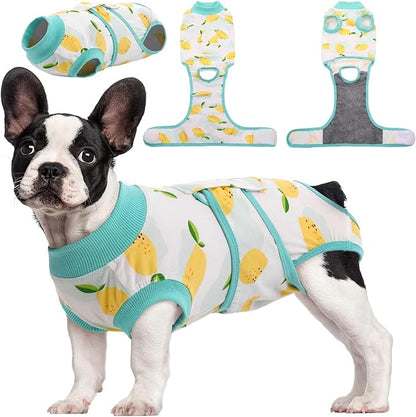Kuoser Recovery Suit for Dogs Cats After Surgery, Professional Pet Recovery Shirt Dog Abdominal Wounds Bandages, Substitute E-Collar &amp; Cone,Prevent Licking Dog Onesies Pet Surgery Recovery Suit