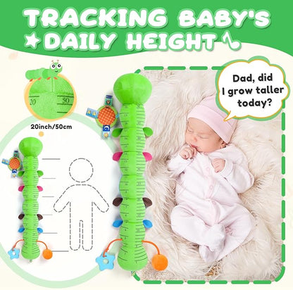 Baby Toys 0-6-12 Months,Musical Caterpillar Stuffed Animals Activity Infant Toys with Crinkle,Rattles,Mirror&amp;Pull String,Muti-Sensory Toys Gifts for Newborn Tummy Time,Kelly Green|Leafy